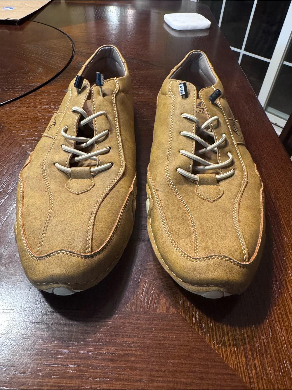 Men's Casual Suede Sneakers in Tan - Comfort Lace-Up